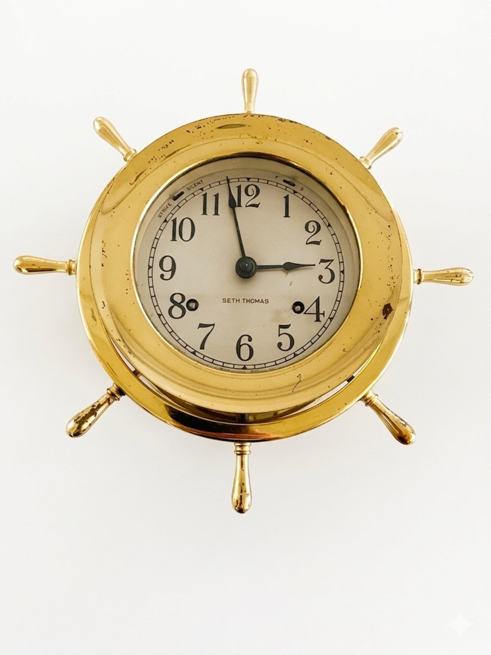 Vintage Seth Thomas Helmsman Ship’s Wheel Clock